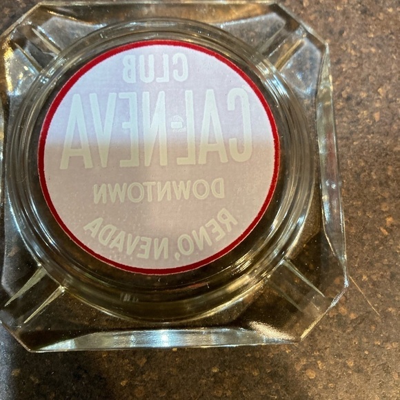 Vintage Club Cal-Neva Downtown Reno Smokey Gray Ashtray - Picture 3 of 4